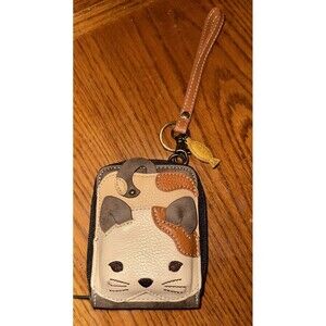 Chala Handbags Cute Kitty Credit Card Holder / Wallet Wristlet Mini Purse NWOT